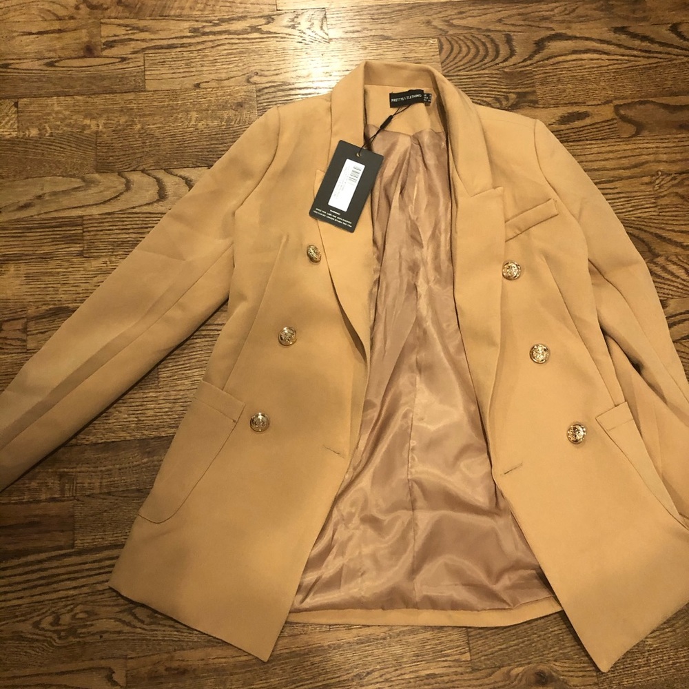 Pretty Little Thing Camel Oversized Blazer NWT